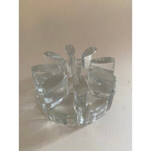Vintage Glasdesign Georgeshutter Art Glass Tea Light Holder, Plate Warmer